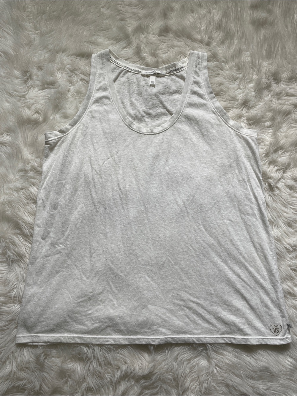 Victoria's Secret 2014 "The Love Tank" White Tank Top Large